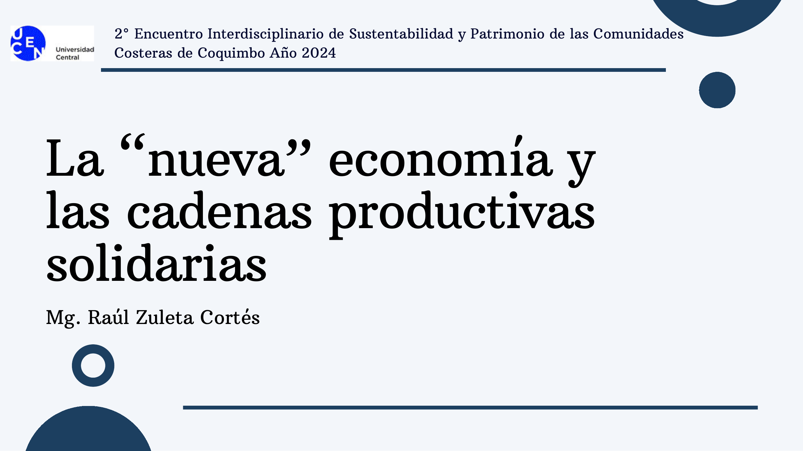 Portada de la introducción sobre nueva economía y cadenas productivas solidarias