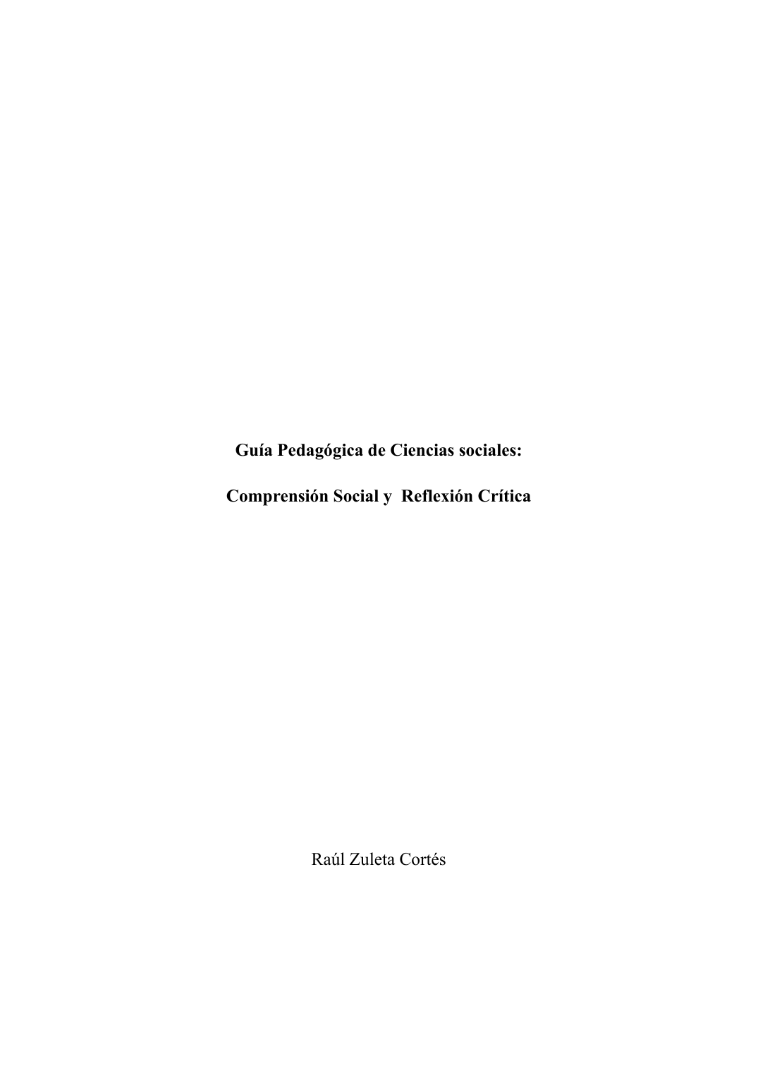 Portada de la Guía pedagógica de ciencias sociales